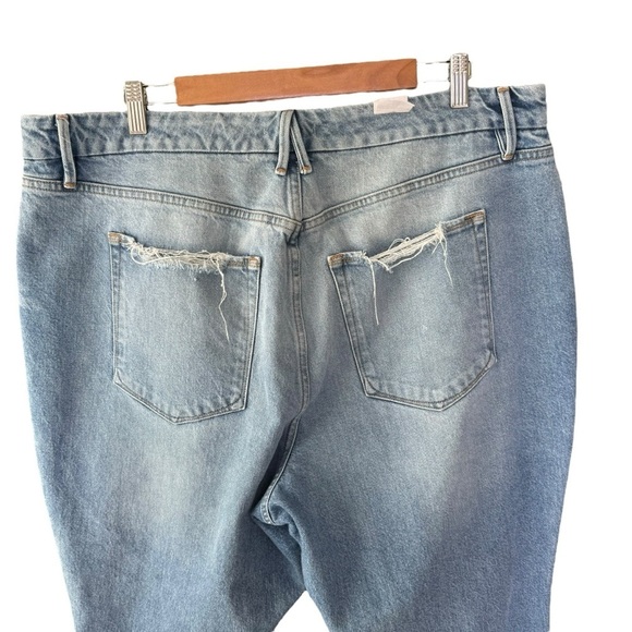 Good American - NWOT Good Petite Straight Raw Hem Plus Size Jeans Sz 16 - Picture 4 of 6